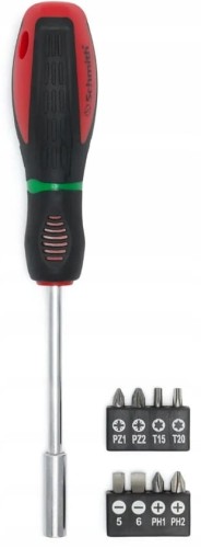 WKRĘTAK Z MAGNESEM UCHWYT Z KOŃCÓWKAMI BITY TORX WKRĘTAKI ZESTAW 9szt