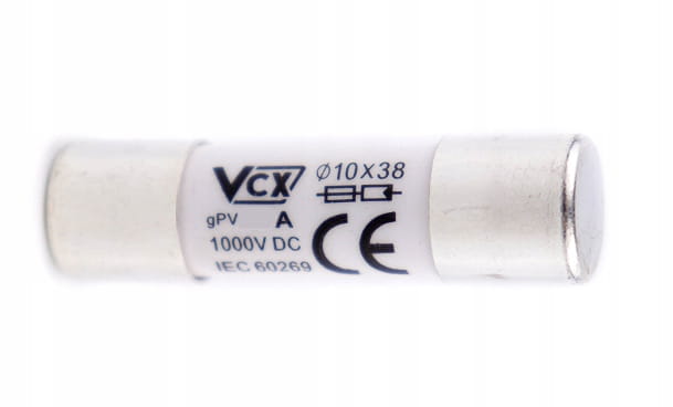 WKŁADKA SOLARNA TOPIKOWA GPV 10x38 12A 1000V DC