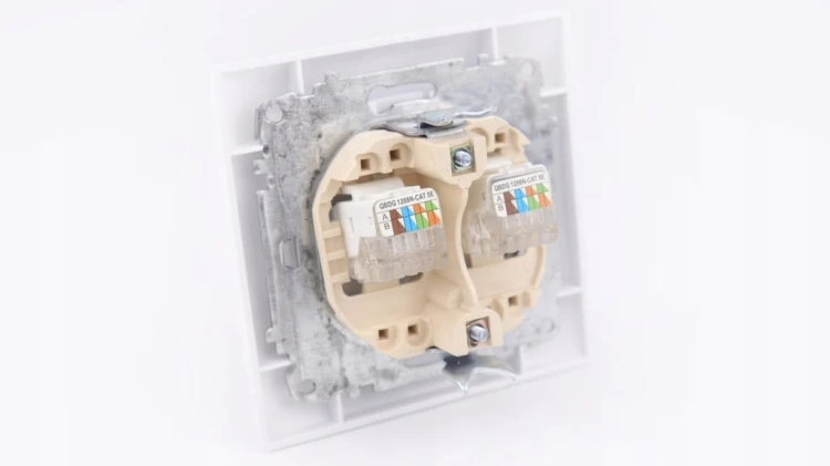WESA LC-41 GNIAZDO KOMPUTEROWE PODWÓJNE 2xRJ45