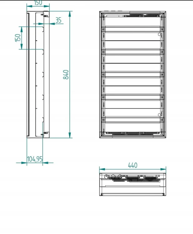 OBUDOWA SZAFA SKRZYNKA METALOWA NATYNKOWA 5x20