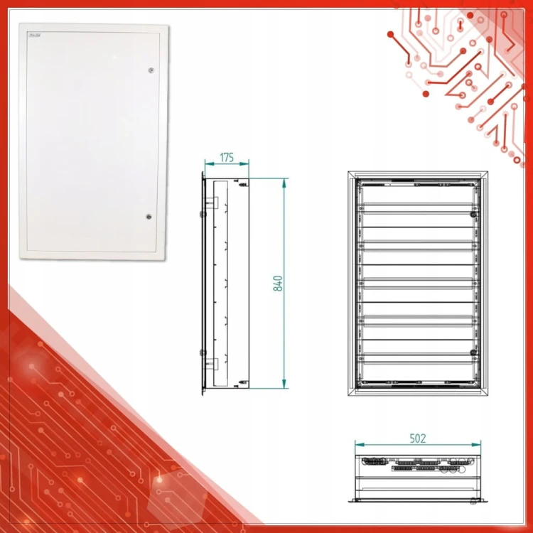 OBUDOWA SZAFA SKRZYNKA METALOWA PODTYNKOWA 5x24