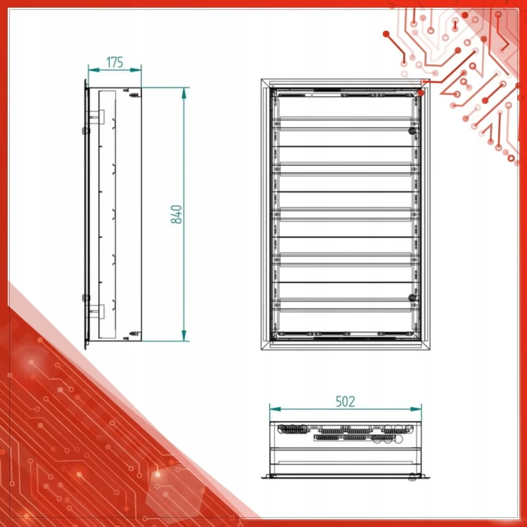 OBUDOWA SZAFA SKRZYNKA METALOWA PODTYNKOWA 5x24