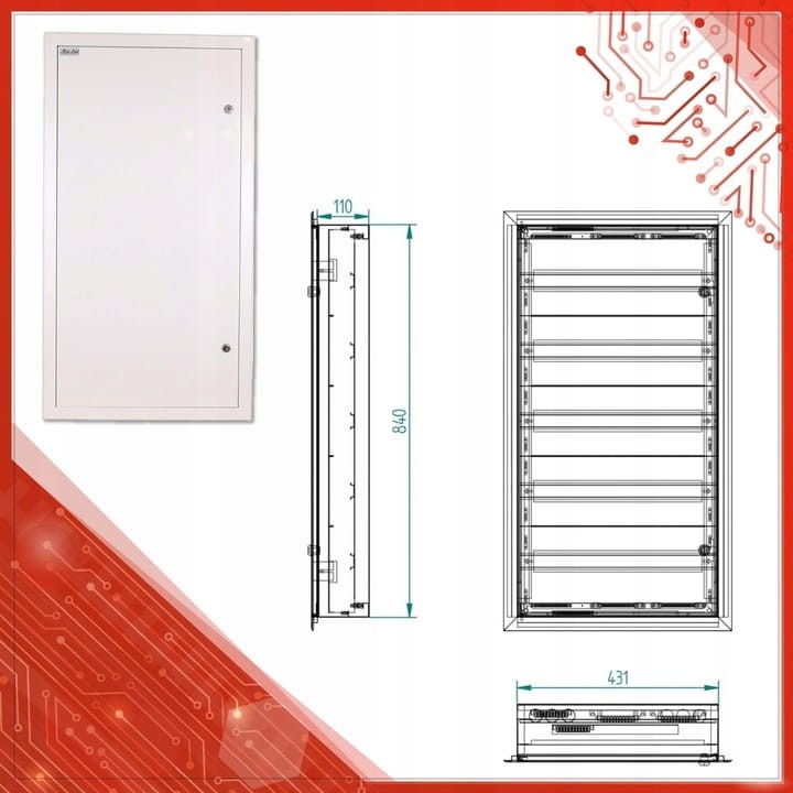 OBUDOWA SZAFA SKRZYNKA METALOWA PODTYNKOWA 5x20