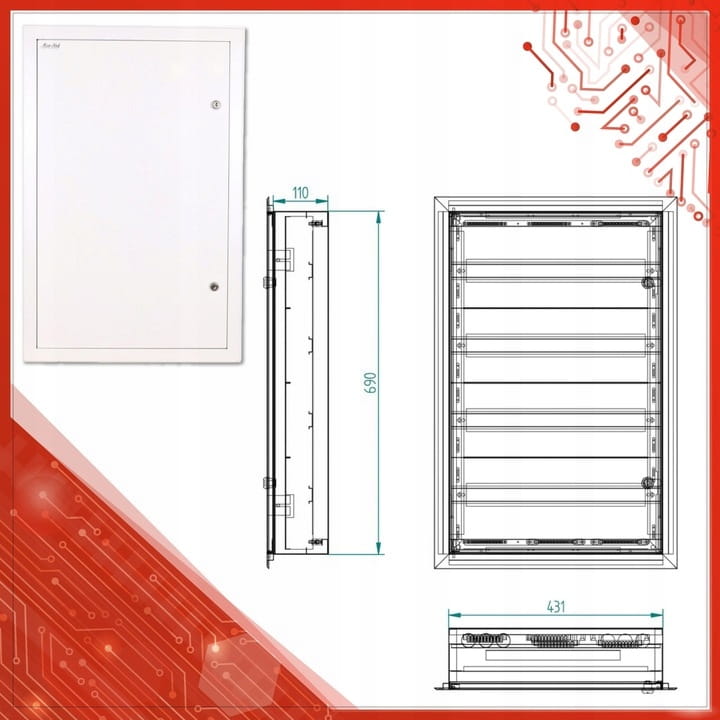 OBUDOWA SZAFA SKRZYNKA METALOWA 4x20