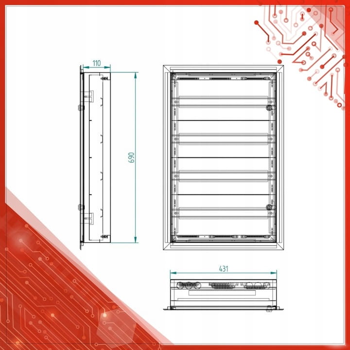 OBUDOWA SZAFA SKRZYNKA METALOWA 4x20