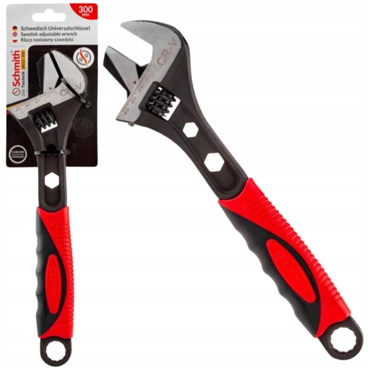KLUCZ SZWEDZKI NASTAWNY 300mm SZWED REGULOWANY ZAKRES 0-40mm 12" SCHMITH