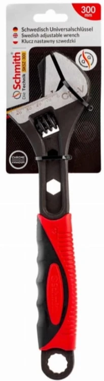 KLUCZ SZWEDZKI NASTAWNY 300mm SZWED REGULOWANY ZAKRES 0-40mm 12" SCHMITH