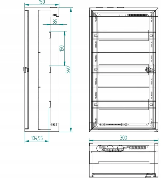 ROZDZIELNICA NATYNKOWA METALOWA 36M 3x12 RBN