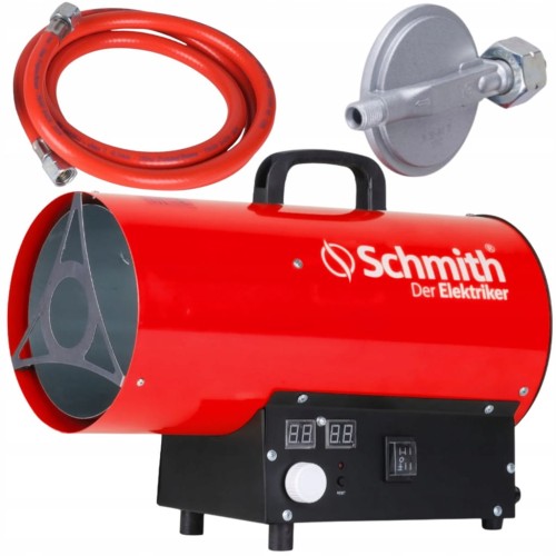 NAGRZEWNICA GAZOWA 10kW DMUCHAWA GRZEJNIK Z WĘŻEM I REGULATOREM SCHMITH
