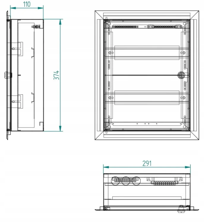 ROZDZIELNICA PODTYNKOWA METALOWA 24M 2x12 RBP