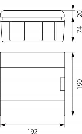 ROZDZIELNICA PODTYNKOWA 1X6 SKRZYNKA MODUŁOWA 6M SRp-6 N+PE IP40