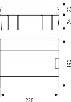 ROZDZIELNICA PODTYNKOWA 1X8 SKRZYNKA MODUŁOWA 8M SRp-8 N+PE IP40