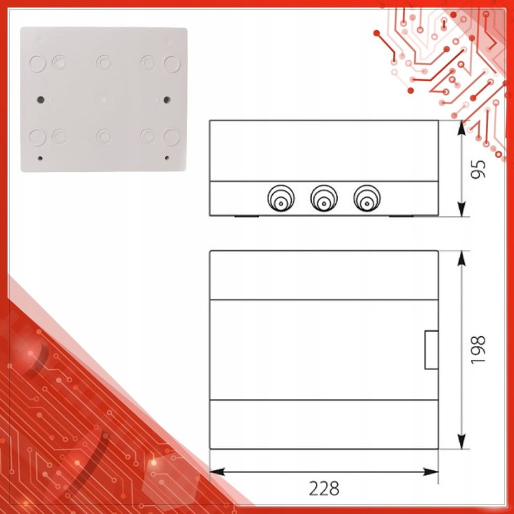 ROZDZIELNICA NATYNKOWA 1X8 SKRZYNKA MODUŁOWA 8M SRn-8 N+PE IP40