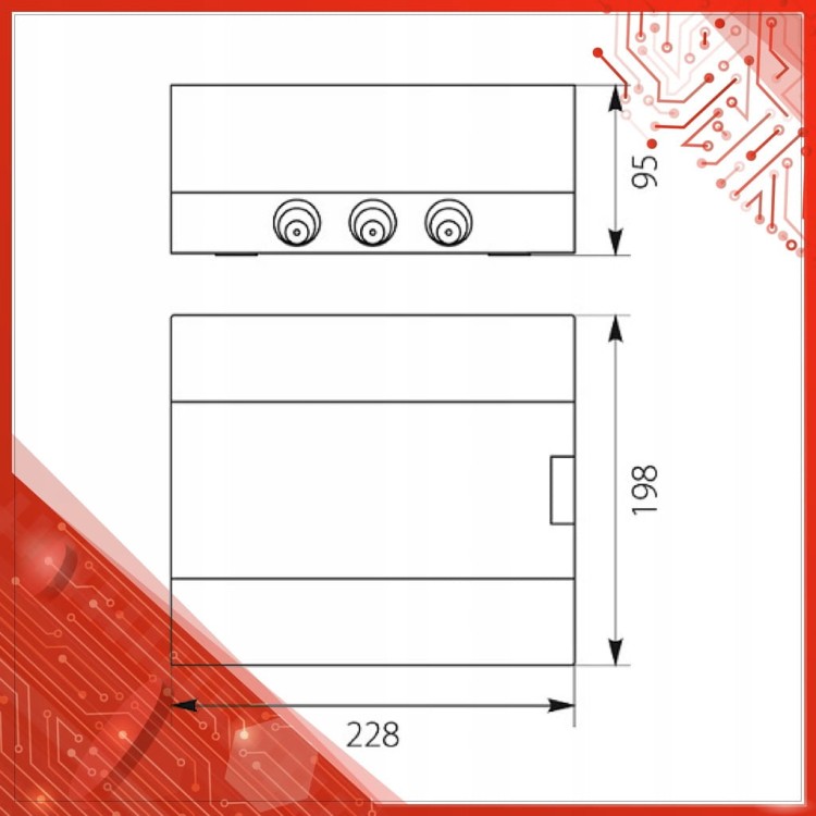 ROZDZIELNICA NATYNKOWA 1X8 SKRZYNKA MODUŁOWA 8M SRn-8 N+PE IP40