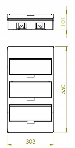 ROZDZIELNICA NATYNKOWA 3X12 SKRZYNKA MODUŁOWA S-36