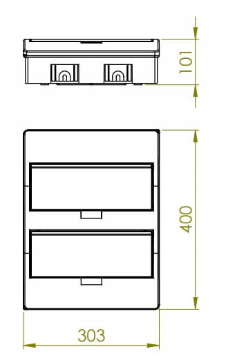 ROZDZIELNICA NATYNKOWA 2X12 SKRZYNKA MODUŁOWA S-24