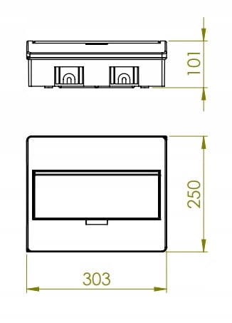 ROZDZIELNICA NATYNKOWA 1X12 SKRZYNKA MODUŁOWA S-12