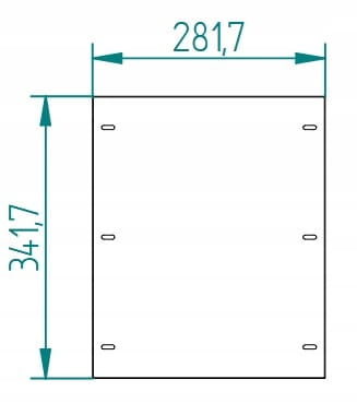 ROZDZIELNICA NATYNKOWA SKRZYNKA METALOWA 400x300x170 PŁYTA MONTAŻOWA