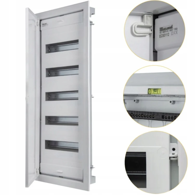 ROZDZIELNICA PODTYNKOWA MODUŁOWA DRZWI METALOWE SKRZYNKA 60 mod. IP40 5x12