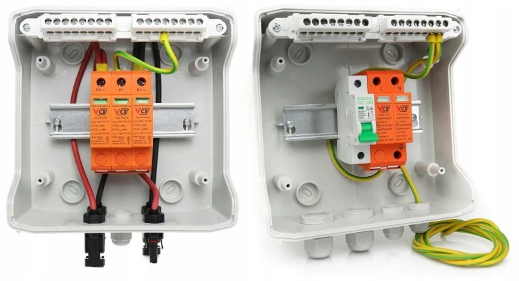 ROZDZIELNICA PV 1000V DC/AC 1 STRINGI ZESTAW 1-FAZ