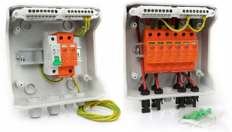 ROZDZIELNICA PV 1000V DC/AC 2 STRINGI ZESTAW 1-FAZ