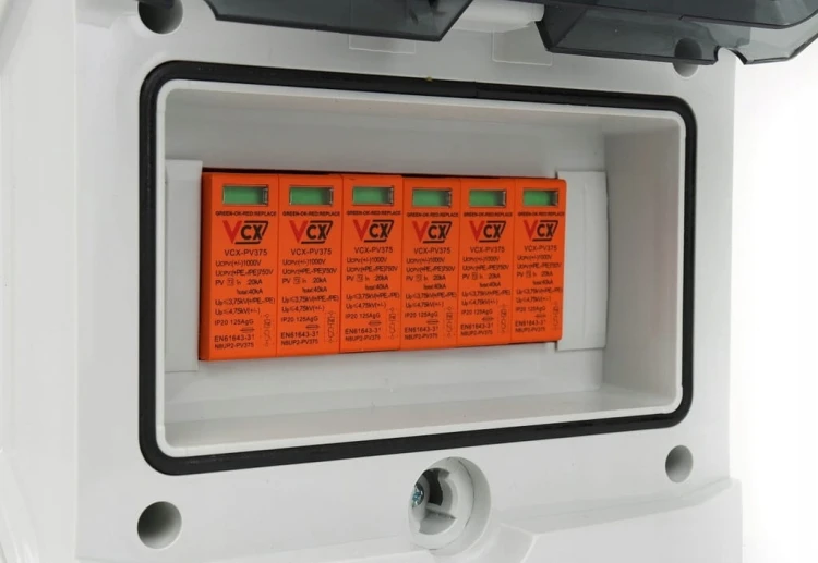 ROZDZIELNICA PV 1000V DC/AC 2 STRINGI ZESTAW 1-FAZ