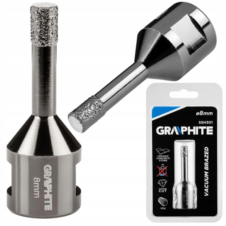 OTWORNICA DIAMENTOWA KORONKA M14 8mm DO GLAZURY GRESU CEGŁY GRAPHITE