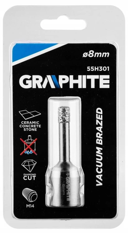 OTWORNICA DIAMENTOWA KORONKA M14 8mm DO GLAZURY GRESU CEGŁY GRAPHITE