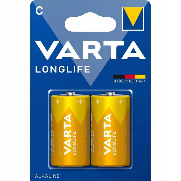 BATERIE ALKALICZNE VARTA LONG LIFE ROZ. C LR14 GRUBE BATERIA ZESTAW 2szt