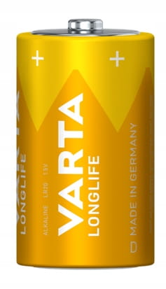 BATERIE ALKALICZNE VARTA LONG LIFE ROZ. D LR20 GRUBE BATERIA ZESTAW 2szt