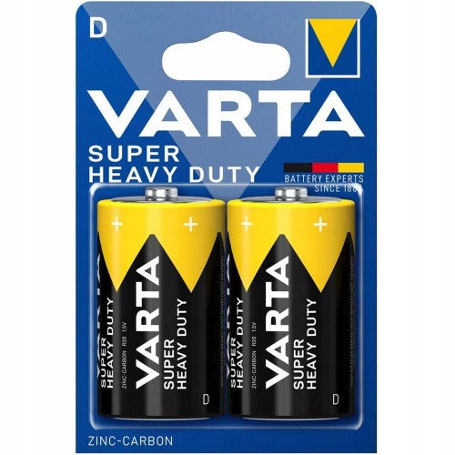 BATERIE VARTA ROZ. D R20 GRUBE ZESTAW 2szt BATERIA CYNKOWO-WĘGLOWA
