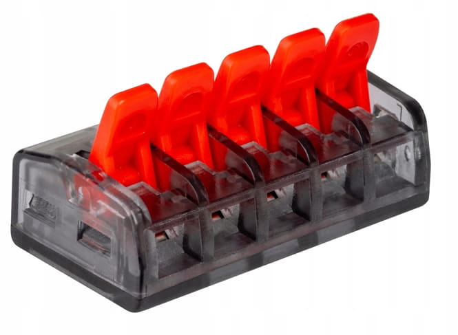 SZYBKOZŁĄCZKA KOSTKA 5x0,2-4mm ZŁĄCZKA ELEKTRYCZNA LINKA DRUT ZESTAW 10szt