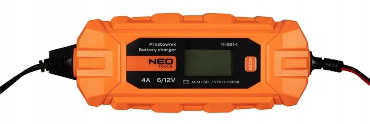 PROSTOWNIK ŁADOWARKA DO AKUMULATORA AUTOMATYCZNY LCD 4A 70W 3-120AH AGM GEL