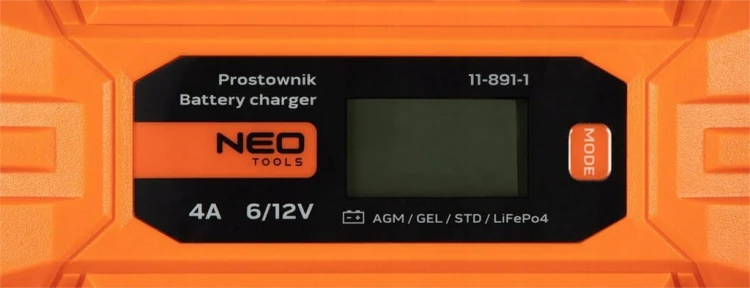 PROSTOWNIK ŁADOWARKA DO AKUMULATORA AUTOMATYCZNY LCD 4A 70W 3-120AH AGM GEL