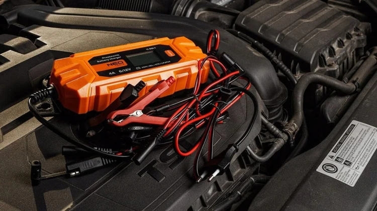 PROSTOWNIK ŁADOWARKA DO AKUMULATORA AUTOMATYCZNY LCD 4A 70W 3-120AH AGM GEL