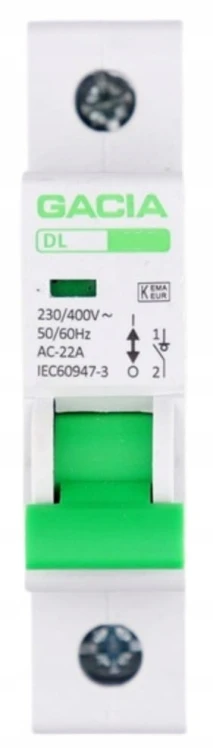 ROZŁĄCZNIK WYŁĄCZNIK IZOLACYJNY FR301 1P 63A GACIA