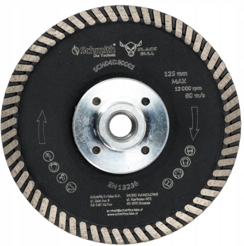 TARCZA DIAMENTOWA 125mm DO SZLIFOWANIA TNĄCA DWUSTRONNA TURBO M14 SCHMITH