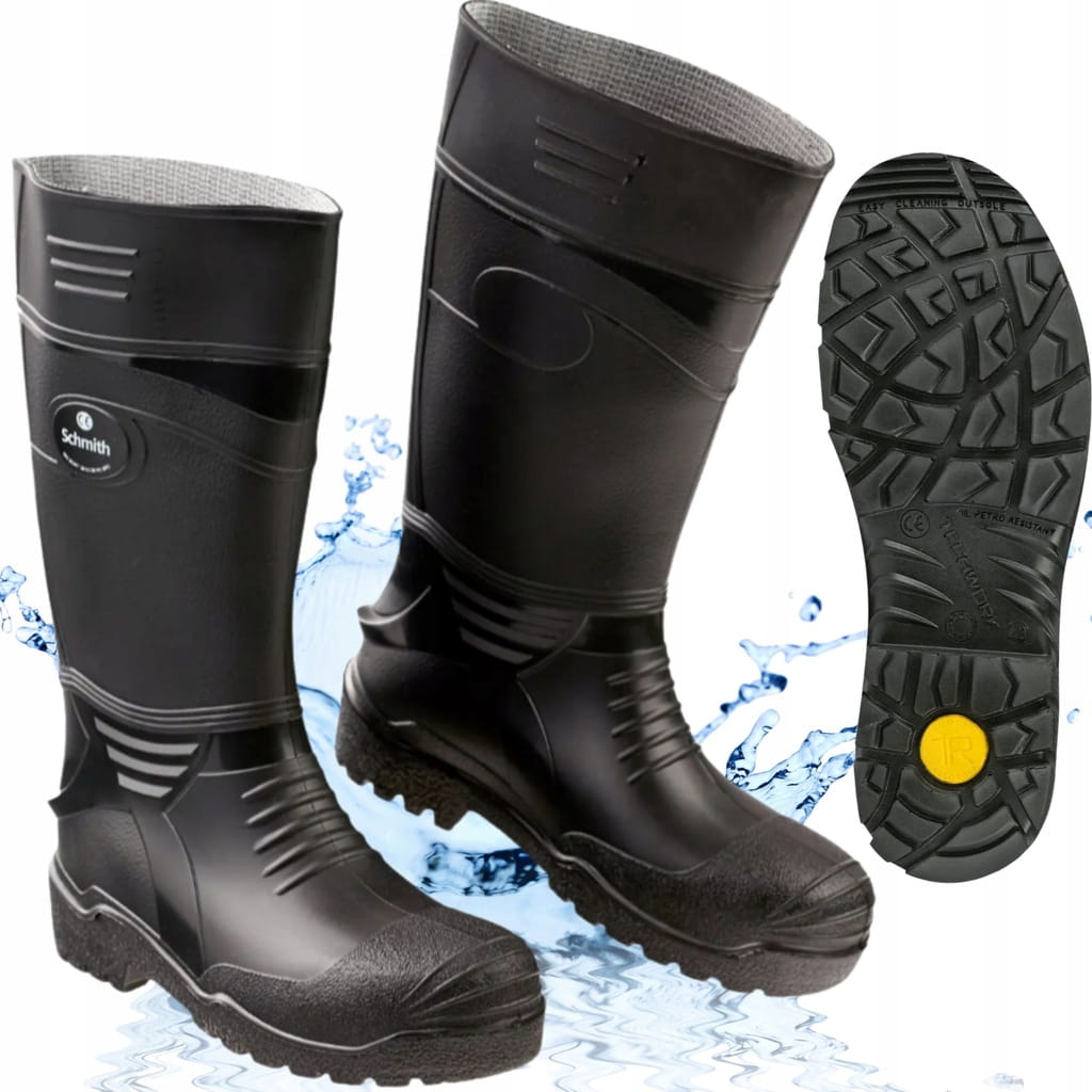 KALOSZE GUMOWCE ROBOCZE WYSOKIE GUMIAKI BUTY OCHRONNE BHP ROZ. 43 SCHMITH