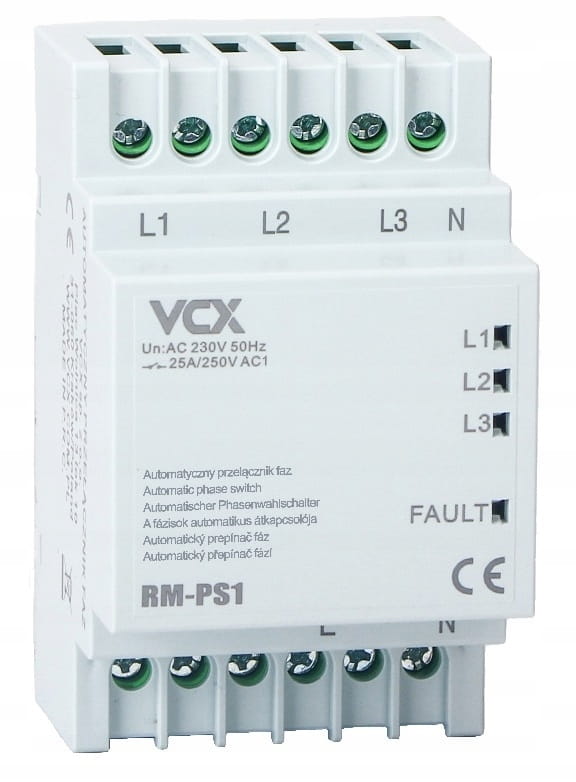 AUTOMATYCZNY PRZEŁĄCZNIK FAZ 3x230V+N RM-PS1 VCX