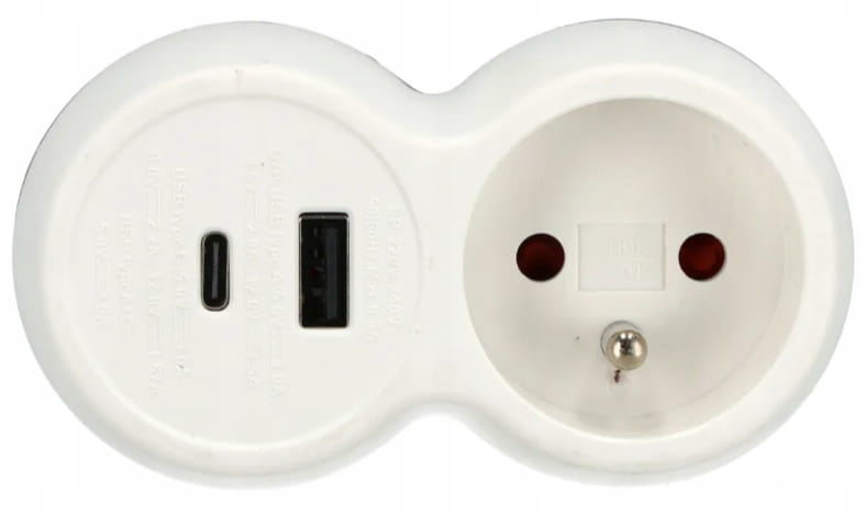 GNIAZDO ROZGAŁĘŹNIK ZŁODZIEJKA GNIAZDKA USB ADAPTER 16A Z/U SCHMITH