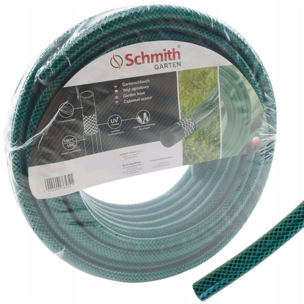 WĄŻ OGRODOWY 1/2" 25m DO PODLEWANIA OGRODU ODPORNY NA UV SCHMITH