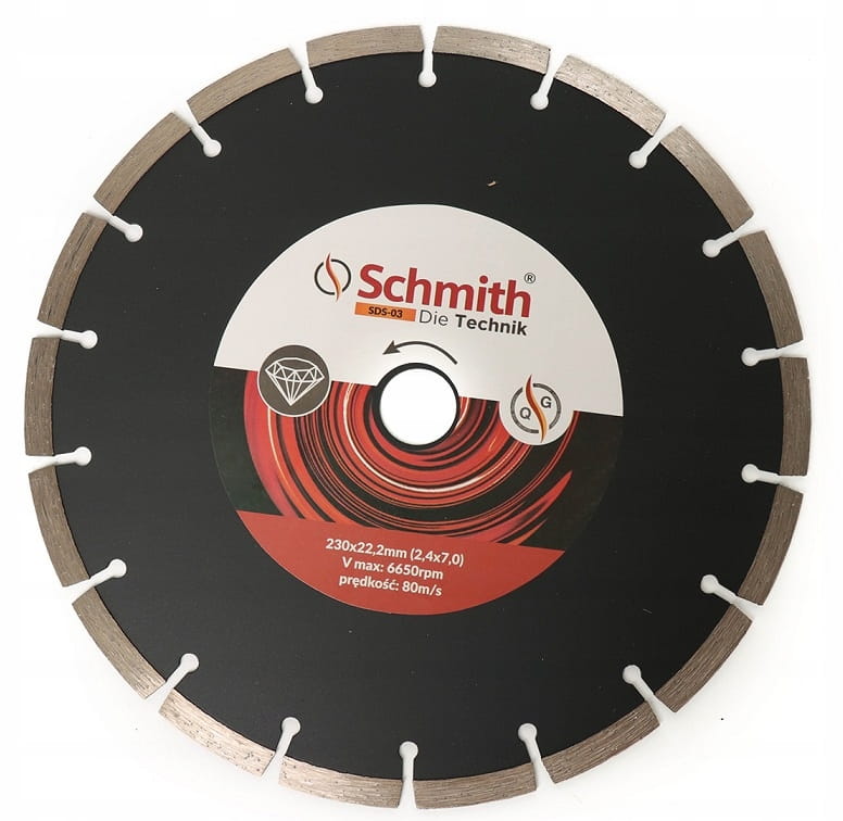 TARCZA DIAMENTOWA SEGMENTOWA 230mm SCHMITH