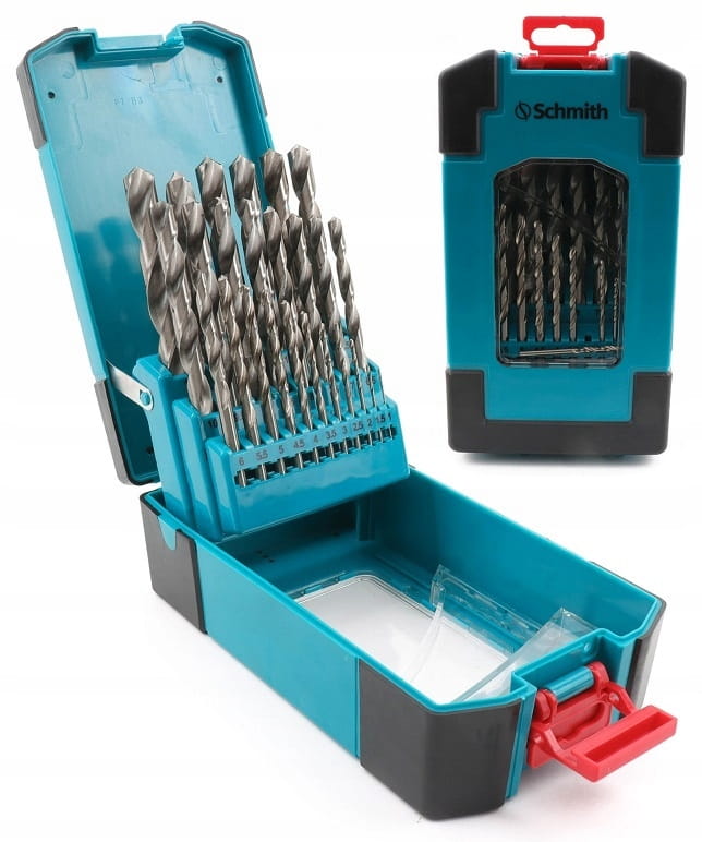 WIERTŁO DO METALU HSS STALI TWORZYW 25szt WIERTŁO 1-13mm ZESTAW SCHMITH