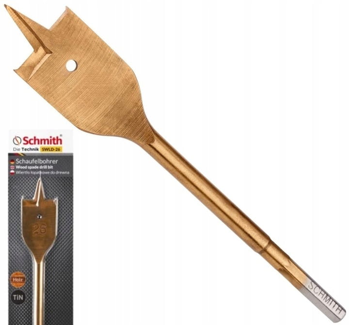 WIERTŁO DO DREWNA ŁOPATKOWE PŁASKIE PIÓRKOWE 34mm 150mm SCHMITH