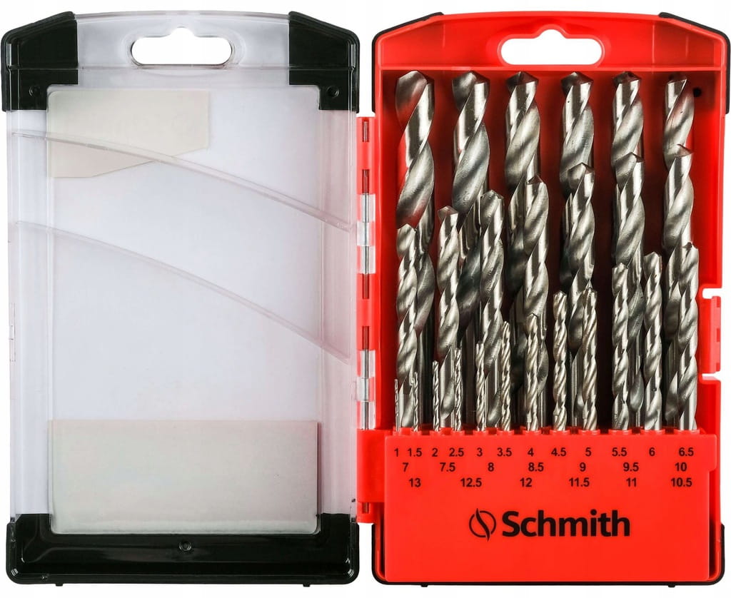 WIERTŁA DO METALU STALI HSS 25szt WIERTŁO 1-13mm ZESTAW WIERTEŁ SCHMITH