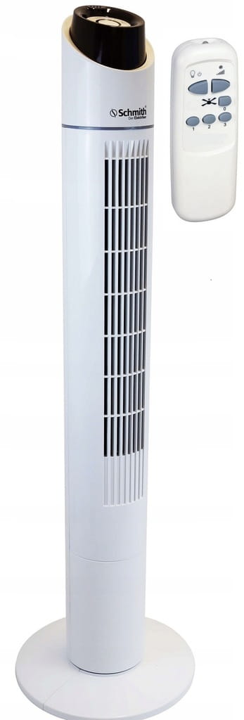 WENTYLATOR WIATRAK KOLUMNOWY Z PILOTEM 45W OSCYLACJA BIAŁY LED SCHMITH