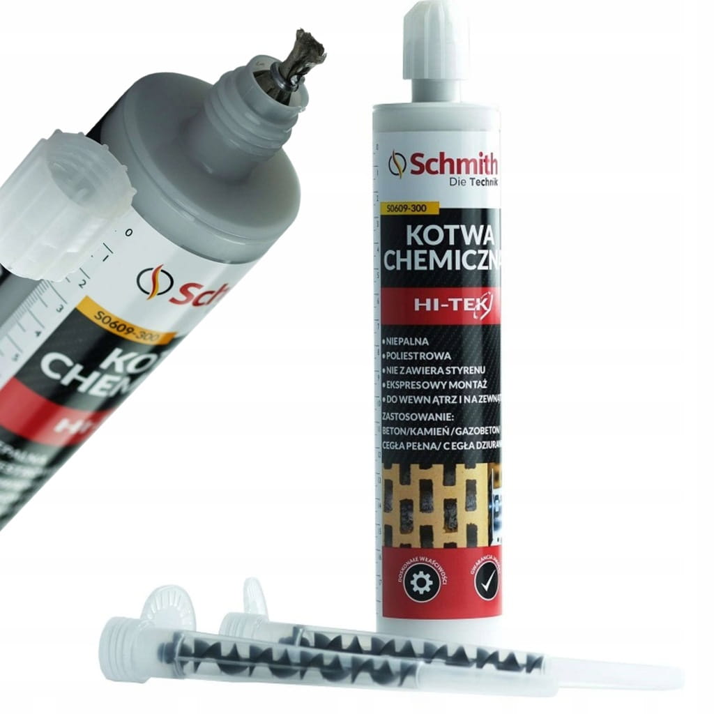 KOTWA CHEMICZNA 300ml 2x MIESZACZE POLIESTROWA ŻYWICA BEZ STYRENU SCHMITH