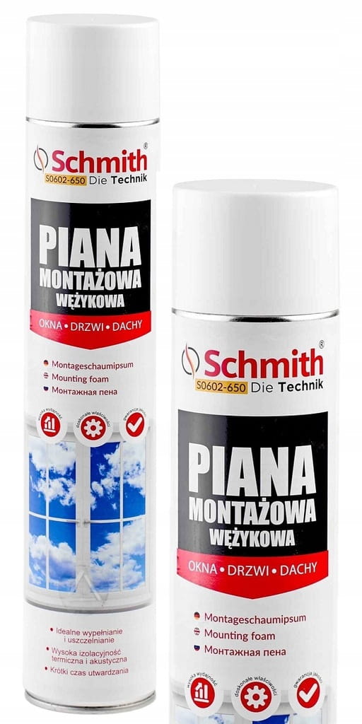 PIANKA MONTAŻOWA WĘŻYKOWA NISKOPRĘŻNA PIANA 650ml SCHMITH