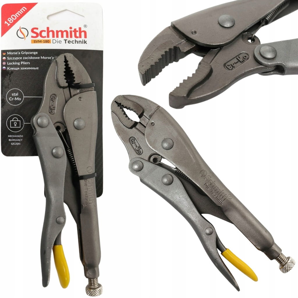 SZCZYPCE ZACISKOWE KLUCZ MORSEA UNIWERSALNY 180mm SCHMITH