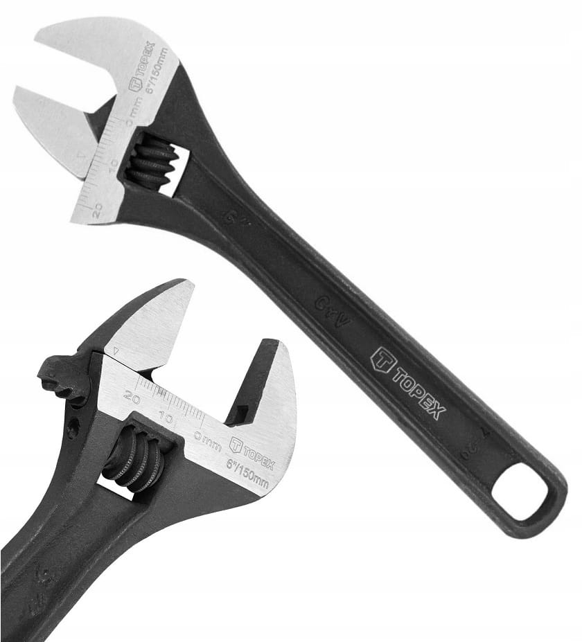 KLUCZ NASTAWNY 150 mm SZWED zakres 0-20 mm TOPEX